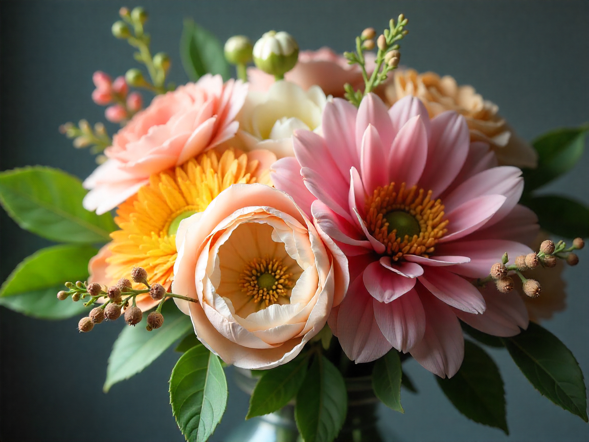 Seasonal flower bouquet