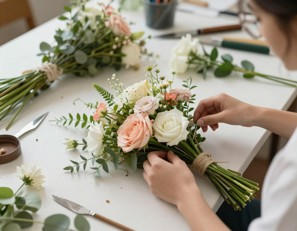 Custom floral design process